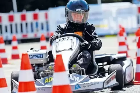Flott unterwegs: Jan Bachmann in der Pylonengasse. Ein Verbremser kostete den MTC-Fahrer eine bessere Platzierung.