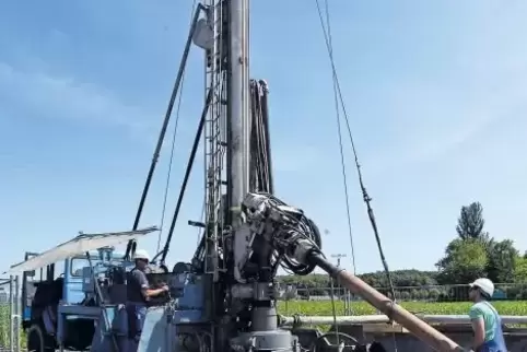 Bis auf eine Tiefe von 120 Metern wurde in Essingen gebohrt.