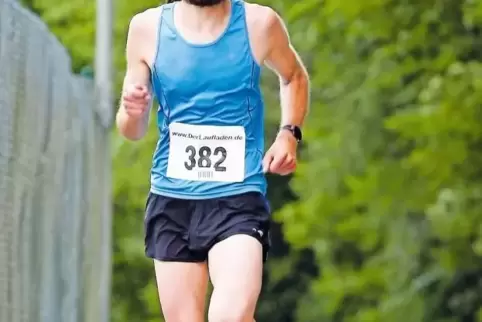 Für die deutsche Meisterschaft beim Zugspitz-Ultratrail trainierte Max Kirschbaum, hier beim Heidenburglauf in Kreimbach-Kaulbac