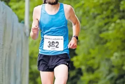 Für die deutsche Meisterschaft beim Zugspitz-Ultratrail trainierte Max Kirschbaum, hier beim Heidenburglauf in Kreimbach-Kaulbac