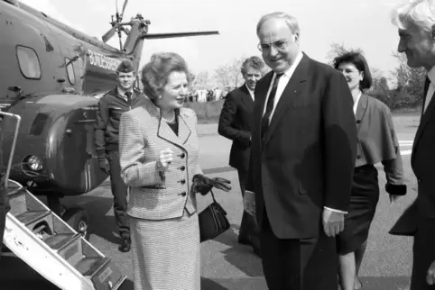 April 1989: Die „eiserne Lady“ landet in Bad Dürkheim. Mehr als einige Minuten hat sie in der Kurstadt allerdings nicht verbrach