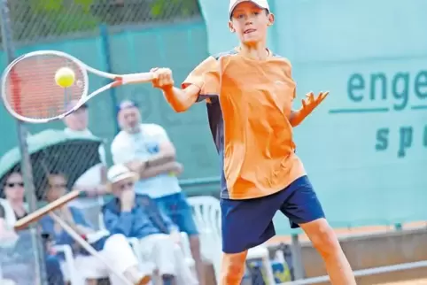 Finalist in der Altersklasse U14: Yannick Karbacher vom BASF TC Ludwigshafen.