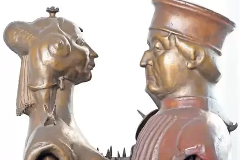 Bronzeplastik: Gernot Rumpfs „Herzöge von Urbino“.