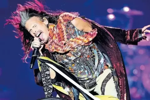 Steven Tyler beim Konzert in Kopenhagen Anfang Juni. Am Dienstag waren Aerosmith in Köln.
