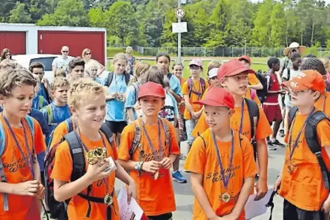 Gewinner in Orange: Die Jungs der Pestalozzischule.