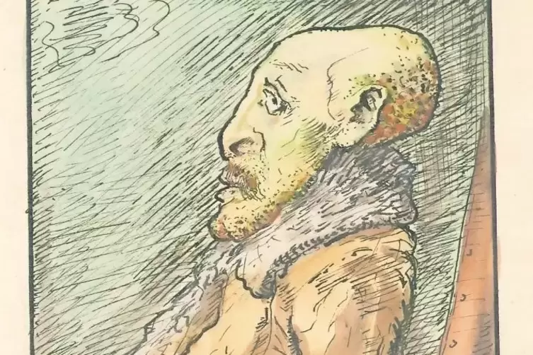 Alfred Kubin &bdquo;Der wahnsinnige van Gogh&ldquo;, um 1910.