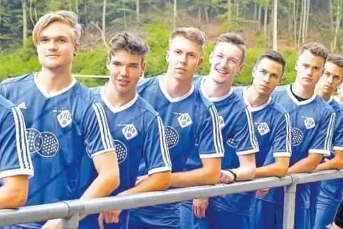 Neu beim FKP II: von links Philipp Koch (bisher FCK-U19), Noah Karl (zurück nach Studienreise), Tobias Dreyer, Benjamin Brill, S