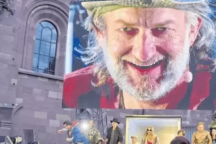 Die Medienprobe der Nibelungen-Festspiele in Worms.