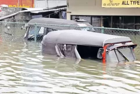 Von den verheerenden Folgen des Monsuns in Sri Lanka gibt dieses Foto vom Mai einen Eindruck.
