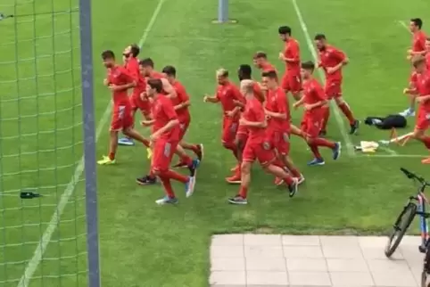 Der FCK trabt aus im Trainingslager in Zams. Foto: aboe