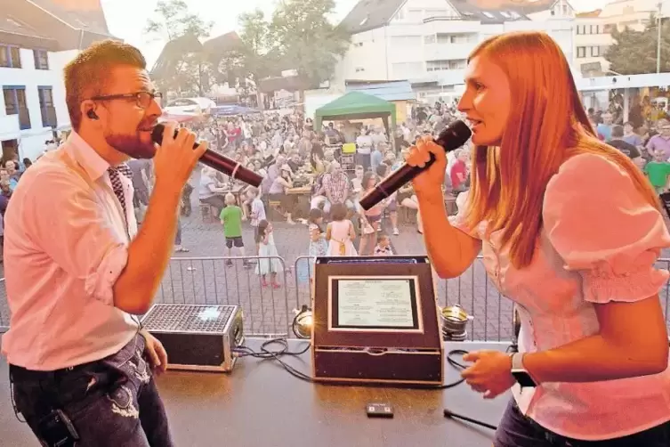 Die Habachtaler aus dem Raum Kusel &ndash; im Bild zu sehen Thomas Guhmann und Melanie Wistuba &ndash; beendeten das Programm am Samstag.