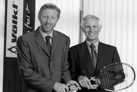 Boris Becker im Jahr 1999 mit Hans-Dieter Cleven.