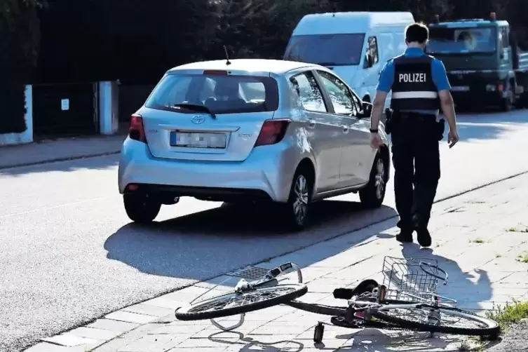 Immer wieder kommt es in Frankenthal zu Unfällen mit Radfahrern wie hier in der Ludwigshafener Straße.