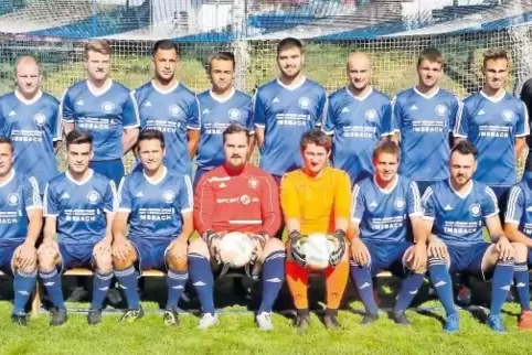 Schafften nach Jahren in der C-Klasse nun den Aufstieg: die Spieler des SV Imsbach. Hinten von links: Trainer Pascal Weber, Chri