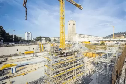 Beim Stuttgarter Tiefbahnhof schreiten die Bauarbeiten voran. Als heikel gilt aber weniger der Tiefbahnhof selbst als vielmehr d