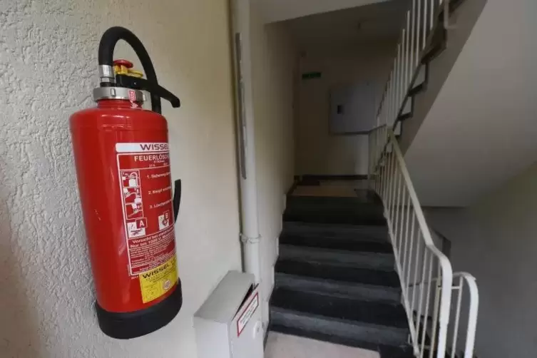 Mithilfe eines Feuerlöschers und einer geliehenen Leiter hat ein Mann in Herxheim einen Brand in einem Haus bekämpft, an dem er 