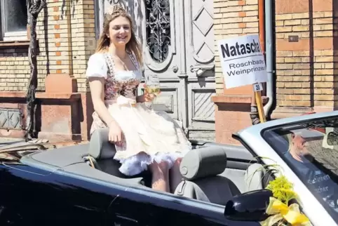 Wird das Weinfest in Roschbach eröffnen: Weinprinzessin Natascha I.