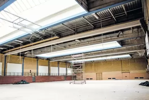Die Sanierungsarbeiten in der Wasgauhalle liegen laut Kreisverwaltung im Zeitplan.