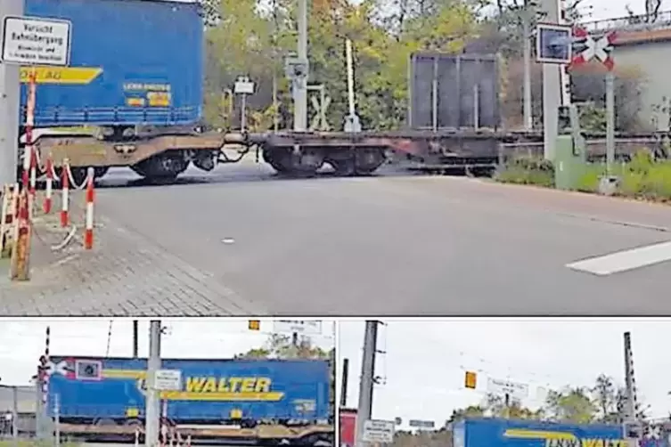 In sozialen Netzwerken kursierten immer wieder Bilder vom ge&ouml;ffneten Bahn&uuml;bergang zwischen Oppau und Edigheim