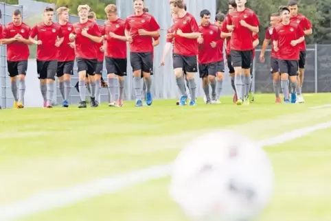 Trainingsendspurt vor dem Pokalspiel: Die U19 ist bereit.