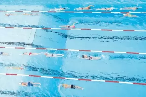 Bahnen ziehen: Auch das gehörte zum Trainingslager des KSK. Die Schwimmer arbeiteten an der Grundlagenausdauer.