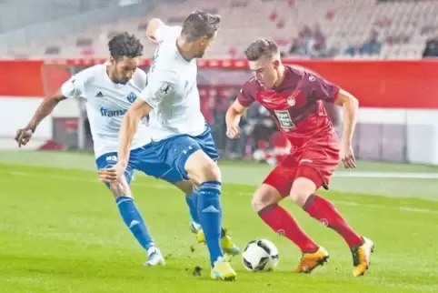 Ein Bild vom letzten Aufeinandertreffen der beiden Teams im Fritz-Walter-Stadion – damals noch in der Regionalliga. Christian Kü