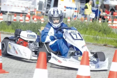Marc-Andre Emig erwischte auf seiner Fahrt zwar einen Pylonen, trotzdem fuhr der Steinbacher bei den Jahrgängen 2006/2007 auf Ra