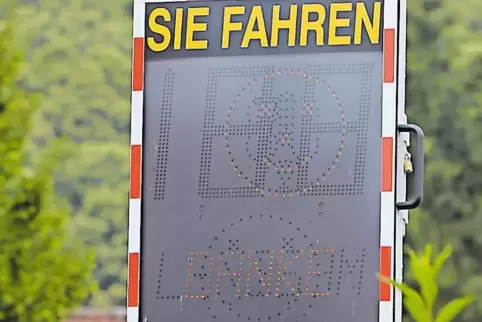 Seit etwa eineinhalb Jahren im Einsatz: Tempomesstafeln.