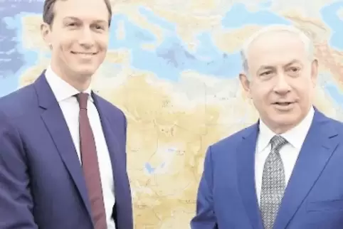 Jared Kushner gestern bei Premier Benjamin Netanyahu.