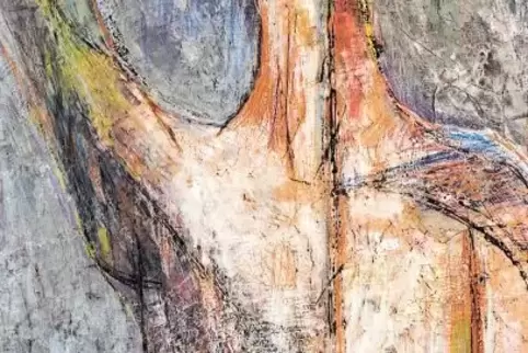 Angespannt grimassierend: Ausschnitt aus „Augur I“ (Öl, 1965) von Willy Weiglein. Eine Bilderstrecke gibt es in der RHEINPFALZ-A