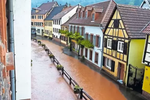 Schlammmassen sorgen im Juni 2016 für Schäden in der Altstadt von Annweiler. Die Änderung des Flächennutzungsplans soll helfen, 