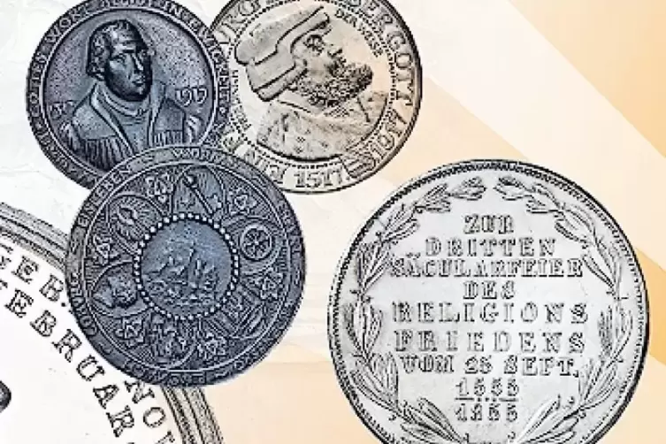 Zu sehen: „protestantische“ Münzen.