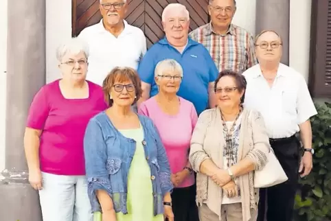 Der Seniorenbeirat: von links, obere Reihe: Gerhard Merdian (Vorsitzender), Heinrich Guhmann, Paul Eichstetter, mittlere Reihe: 