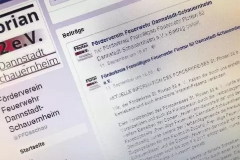 „Das weitere Betreiben der Domain ,feuerwehr-dannstadt.de‘ und der Facebookseite ,Freiwillige Feuerwehr Dannstadt-Schauernheim‘“