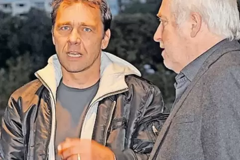Drehbuch-Preisträger Markus Busch mit Festivalleiter Kötz.