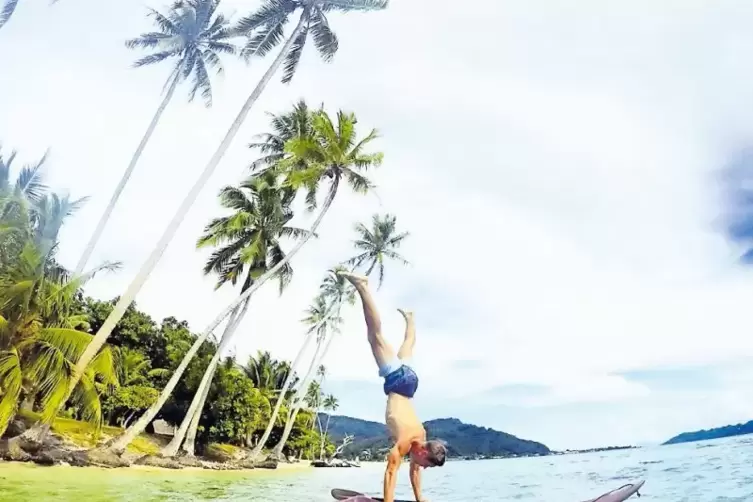 Platz 3 geht an Jan-Lucas Kirchhoff f&uuml;r seinen Kanu-Handstand.