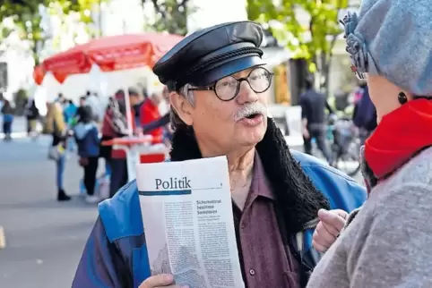 Alle, die keine Kanzlerin Merkel wollten, müssten seine Partei wählen, sagt Wahlkreiskandidat Gerald Unger (Die Linke).