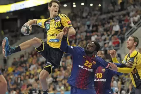 Filip Taleski am Sonntag im Hinspiel gegen Barcelona. Foto: 