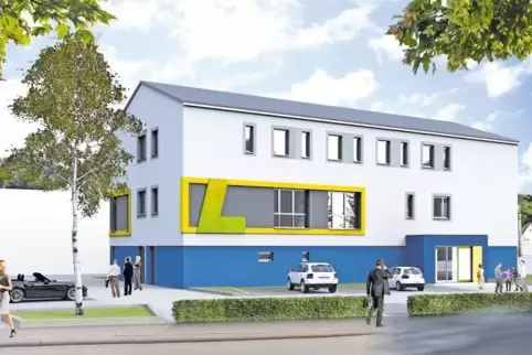 In den Neubau an der Landstuhler Bahnstraße ziehen das Einwohnermeldeamt der neuen Verbandsgemeinde und die städtischen Werke. D