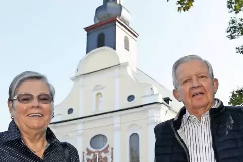 Gisela und Jochen Schuff haben sich in der Dreifaltigkeitskirche das Jawort gegeben und hier 50 Jahre später ihre goldene Hochze