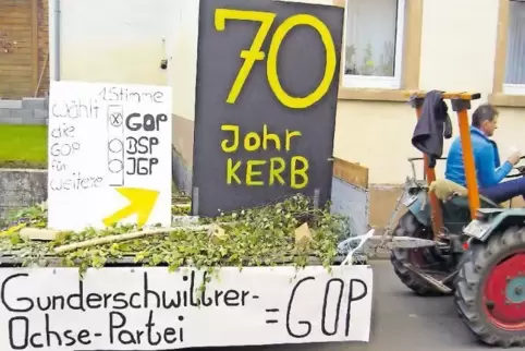 Klarer Wahlsieger: die Gunderschwillrer Ochse-Partei.