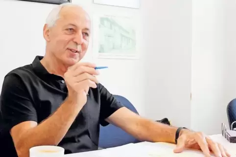 Georg Roth im Gespräch in der RHEINPFALZ-Redaktion.
