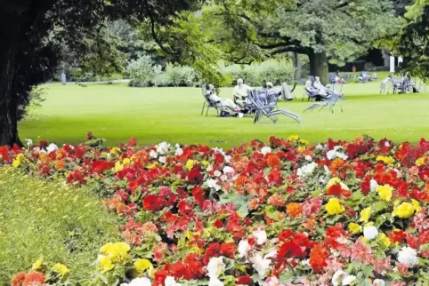 Der Mannheimer Luisenpark lockt mit seiner Blumenpracht viele Besucher an.