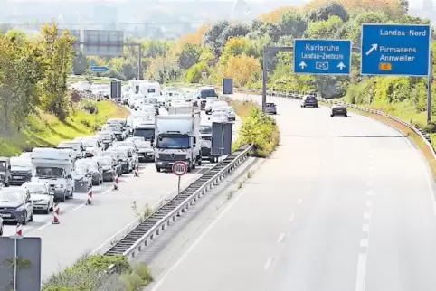 Viel Geduld brauchten Autofahrer gestern auf der A65 bei Landau.