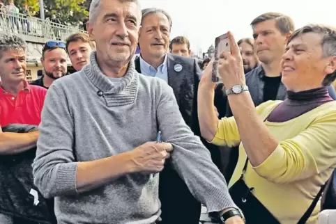 Andrej Babis, hier bei einer Wahlkampfveranstaltung in Prag, stammt aus der Slowakei.