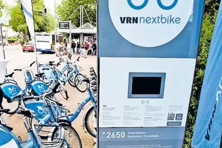 Im März 2018 soll in Frankenthal das Fahrradverleihsystem Nextbike – hier ein Bild aus Kaiserslautern – starten.