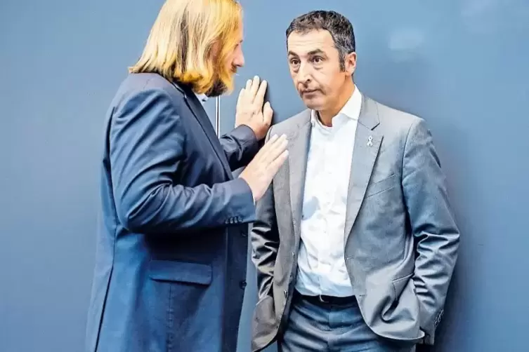 Gr&uuml;ne &ndash; ratlos. Aber wer am Scheitern der Gespr&auml;che schuld ist, das ist f&uuml;r Cem &Ouml;zdemir (rechts) und Anton Hofreiter klar.
