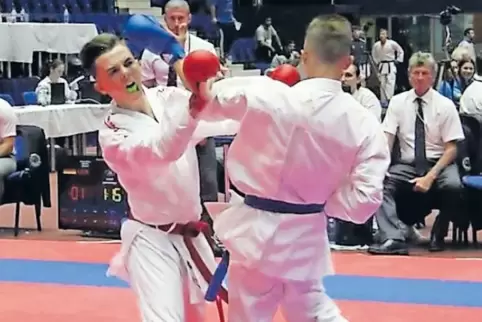In Aktion: Florian Haas bei einem Karate-Wettkampf.