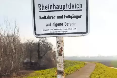 Darf wegen des dort wachsenden Magerrasens nicht erhöht werden: der Deichabschnitt zwischen Kollerstraße und Reffenthal.