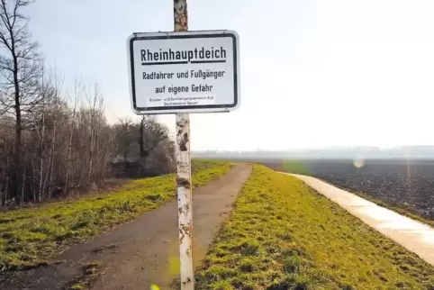 Darf wegen des dort wachsenden Magerrasens nicht erhöht werden: der Deichabschnitt zwischen Kollerstraße und Reffenthal.